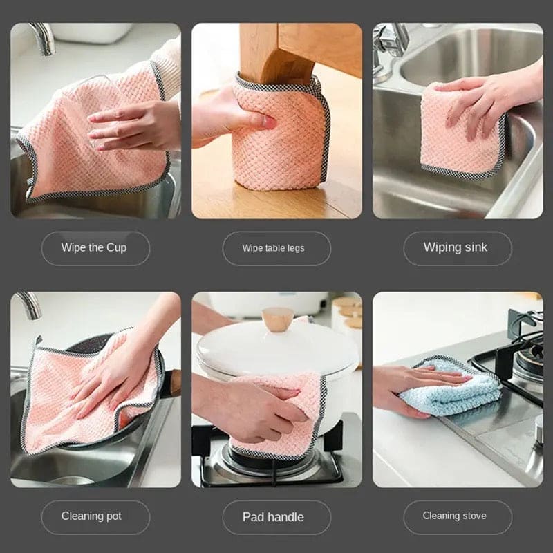 Set Of 3 Kitchen Daily Dish Towel, Microfibre Cleaning Towel, High-efficiency Cleaning Thickened Cloth, Coral Fleece Handable Hand Towel, Bathroom Kitchen Towel, Absorbent Wipe Plush Hand Towel, Multipurpose Cleaning Cloths Set Of 3 Kitchen Daily Dish Towel, Microfibre Cleaning Towel, High-efficiency Cleaning Thickened Cloth, Coral Fleece Handable Hand Towel, Bathroom Kitchen Towel, Absorbent Wipe Plush Hand Towel, Multipurpose Cleaning Cloths